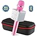 Wireless Microphone Karaoke Mic Amplifier Machine Bluetooth Handheld Portable Broadcast, Present, Youtube Songs Connect Android, Apple & Computers – By Karaoke-Mike(Pink)