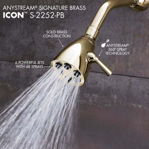 Speakman S2252PB Signature Brass Icon Anystream High Pressure