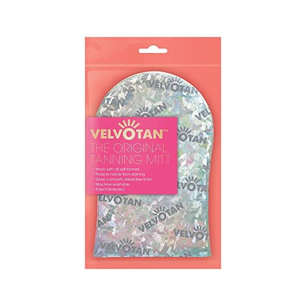 Holographic - The Original Tanning Mitt Velvotan - Self Tanning Applicator - Clever Lotion Resistant - Reusable - Sleek…