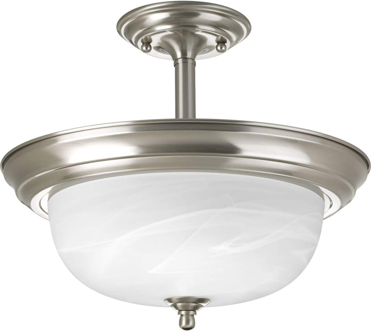 Best Progress Lighting Semi Flush Mount Brushed Nickel