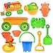 Beach Wagon Toys Set for Kids, Sand Toys Kids Outdoor Toys, Sandbox Toys Set with Big Sand Wagon and Other Beach Toys - 8 PCs