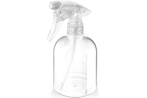 Bar5F Plastic Spray Bottle, 16 oz | Leak Proof, Empty, Clear, Trigger Handle, Adjustable Fine to Stream Output, Refillable, H