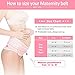 INKER Breathable Maternity Back Support - Comfortable Adjustable Pregnancy Support Belts Band Abdominal Binder for Lower Back Pain & Postnatal Recovery Girdle One Size Pink