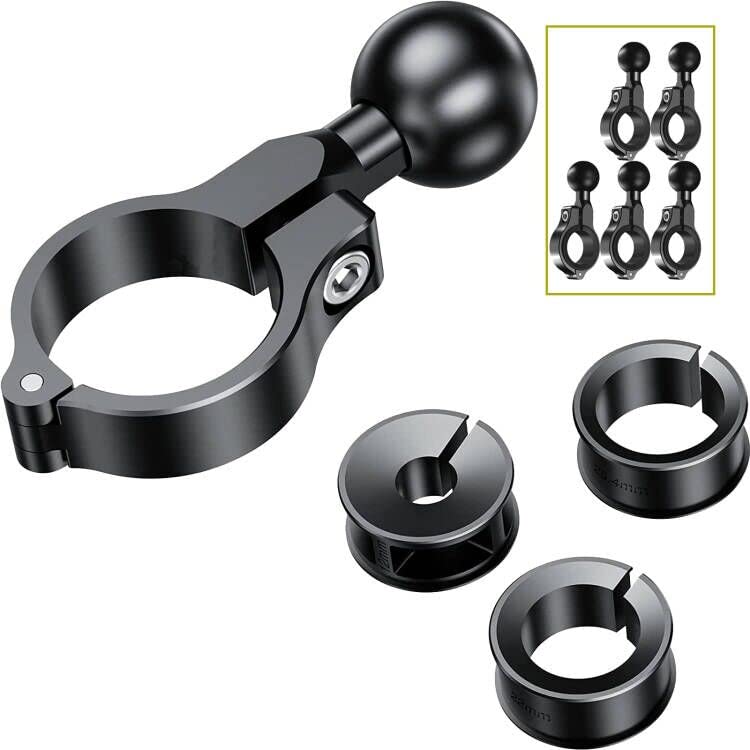 1 Inch Ball Mount Accessories Aluminium Alloy Suitable for Handlebar Mount Ball Compatible with 1 Inch Ball Pan Systems (Black R3 x 5)