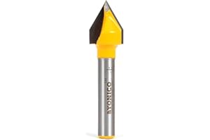 YONICO Router Bits V Groove 60 Degree X 1/2-Inch Diameter 1/4-Inch Shank 14993q