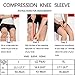 Knee Brace Support, Knee Compression Sleeves, Non-slip Adjustable Knee Protector with Pressure Strap for Joint Pain Relief, Injury Recovery, Sports, Running, Jogging, Biking, Basketball – Single (XL)