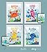 Ocean Bathroom Art Prints (Set of 4) (Unframed) 8x10 - Underwater Bathroom Wall Art Prints Children's Underwater Bathroom Ocean Theme Bathroom Wall Art 8x10 (Brush Flush Hang & Wash)
