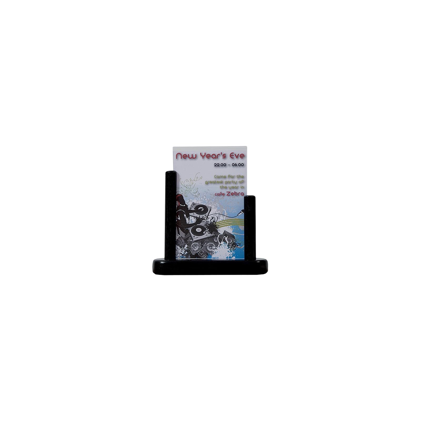 Securit Table Poster Frame-A6, Hard Wood with Lacquered Black Finish — image 1