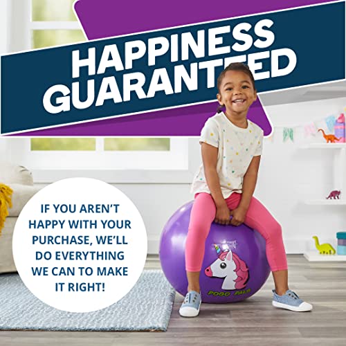 Flybar Hopper Ball for Kids Bouncy Ball with Handle, Durable Bouncy