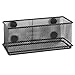 MyGift Magnetic Storage Bin, Mesh Metal Office Whiteboard Supply Organizer Basket, Black