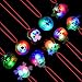 Coluans Halloween Treats 15Pcs Halloween LED Necklaces Halloween Toys Glow in The Dark Toys Halloween Party Favors for Kid LED Light up Toys Non Candy Gift Treats Bag Fillers NEW VERSION