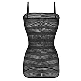Avidlove Womens Mesh Hollow Lingerie Mini Dress Strap Chemise