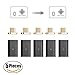 NetDot 5 Pack Gen5 Micro USB to Magnetic Micro USB Adapter Compatible with Android Devie (Micro USB Adapter/5 Pack Black)