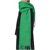 BLATIAL Womens Scarf Winter Big Colorful Checked Thick Warm Soft Scarves Casual Tassel Blanket Scarf