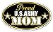 Proud US Army Mom U.S. Armed Forces Euro Vinyl Bumper Sticker Decal - Ideal for use on Car Windows, Bumpers, Walls, Doors, Glass Windows or Any Other Clean Smooth Surfaces 3