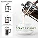 Tillvio French Coffee Press - Large Pot with Extra Durable Glass, Enhanced Filtration and 2 Replacement Filters for Easy Brewing and Original Taste - 1000 ml / 32 ounce / 8 cup / 1 liter