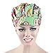 JoyRing 4 Pack Adjustable Surgical Scrub Cap Medical Doctor Bouffant Hats with Sweatband and Free Cotton Mask