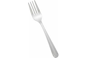 Winco 0001-06 12-Piece Dominion Salad Fork Set, 18-0 Stainless Steel