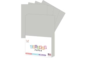 Woodlake Gray Copy Paper, Colored Printer Paper, 8.5 x 11”, 20 LB / 75 GSM Computer Paper, 200 Sheets, Multi-Purpose Pastel Paper, Made in USA