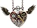 Gifts & Decors Steampunk Gearwork Angel Wings Heart Cupid Necklace Alloy Pendant Jewelry