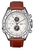 CIVO Men's Brown Leather Japanese Quartz Casual Business Wrist Watch