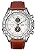 CIVO Mens Watches White Decorative Sub Dials Brown Leather Band Wrist Watches Classic Fashion Design Dress Casual Business Japan Movement Quartz Watches for Men (Brown)