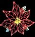 Vickerman Lighted LED Poinsettia Flower Christmas Window Silhouette Decoration, 15" primary