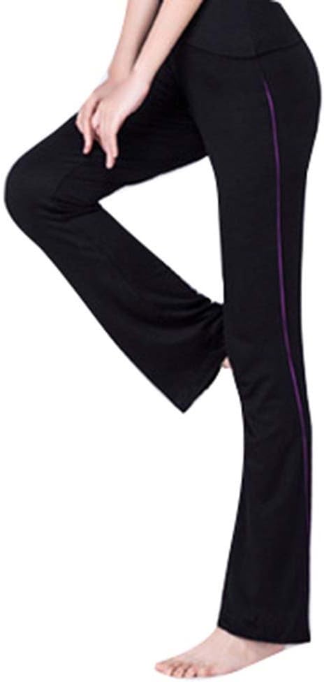 Hellomiko Women Yoga Pants Ladies Trousers,Ladies Jogging Trousers with Side Strips Flared Pants Casual Elastic Fitness Running Pants