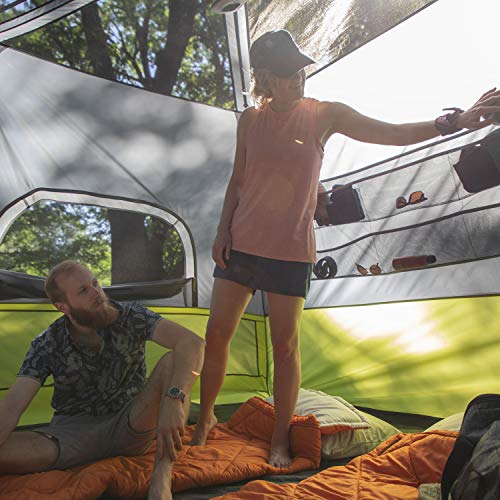 CORE 6 Person Instant Cabin Tent with Awning Green/Gray Pricepulse