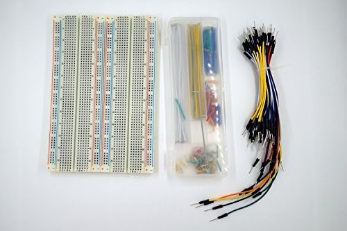Godigoaue 830 Tie-point Breadboard 2Pcs,Flexible jumper wire 65Pcs,U Shape Jumper Wire 140 Pcs Kit for Ardunio UNO, Raspberry Pi and other test.