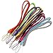 AMUU 12 Pack Wrist Lanyards Short Colorfull Hand Wrist Lightweight Lanyard Strap String for USB Keys Keychain Assorted Colors