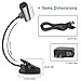 GLORIOUS-LITE 14 LED Music Stand Lights/Clip on Light/Piano Light, 3 Levels Brightness Book Light, Rechargeable Reading Light, Full Charged for 11-Hour Using for Piano, Travel, Desk and Bed Headboard