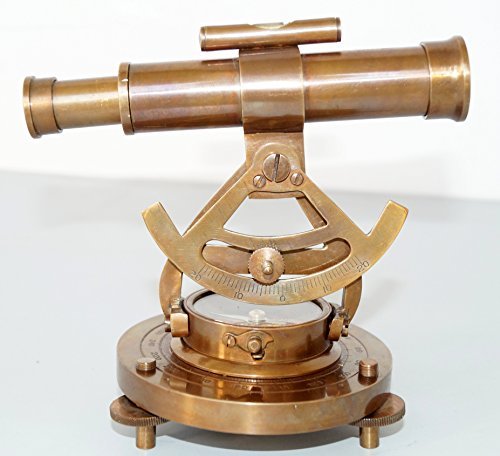 Antique Vintage Brass Theodolite Alidade Telescope Compass Instrument Gift Item - Thumbnail 2