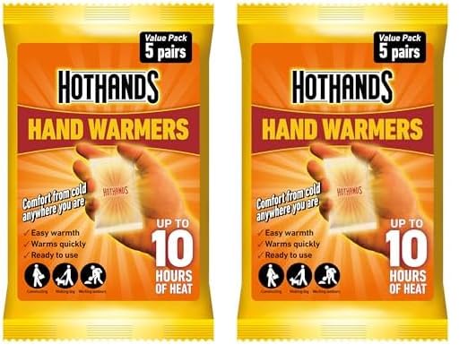 HOTHANDS Unisex's 372-3970 Hand Warmers, Clear, 5 Pairs,Transparent (Pack of 2)