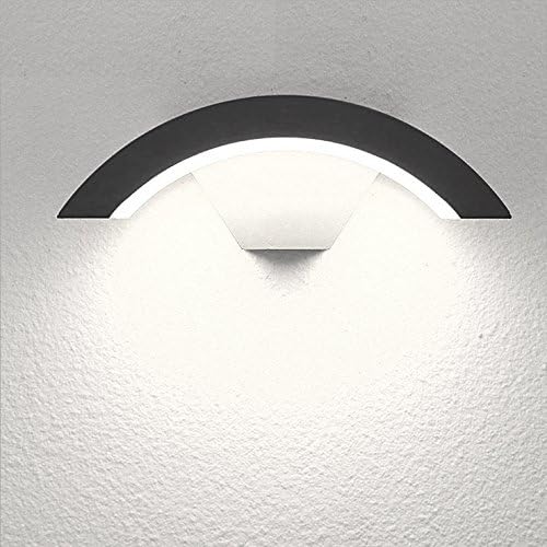 LUMINTURS(TM) 8W LED Wall Sconces Outdoor Waterproof IP54 Down Light Black Finish Pure White