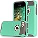 iPhone 5C Case,by Ailun,Soft TPU Bumper&Hard Shell Solid PC Back,Shock-Absorption&Anti-Scratch Hybrid Dual-Layer Slim Cover,Siania Retail Package[Mint Green]