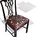LAMINET New & Improved Deluxe Heavy-Duty Waterproof Spill Resistant Removable Crystal-Clear Plastic Adjustable Patented Chair Seat Protector - Fits Chair Seats Up to 21″ x 21″ - Set of 2