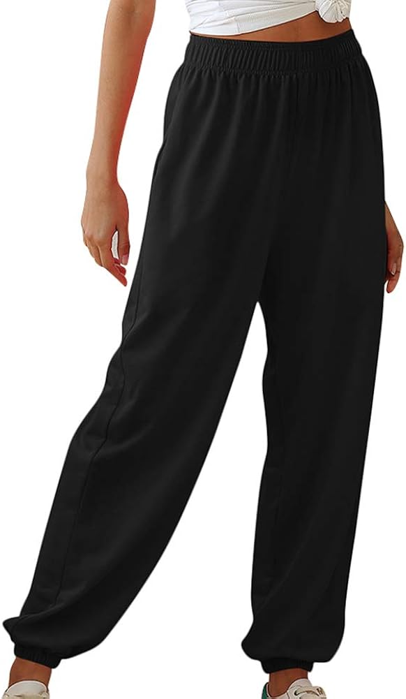 Women's Thin Sweatpants Pockets Sporty Gym Athletic Fit Jogger Pants