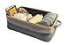 Kipod Fabric Jute Storage Basket - Compact For Toys, Clothing, Office, Closet organizer - Man, Woman, Boys and Girls - Grey