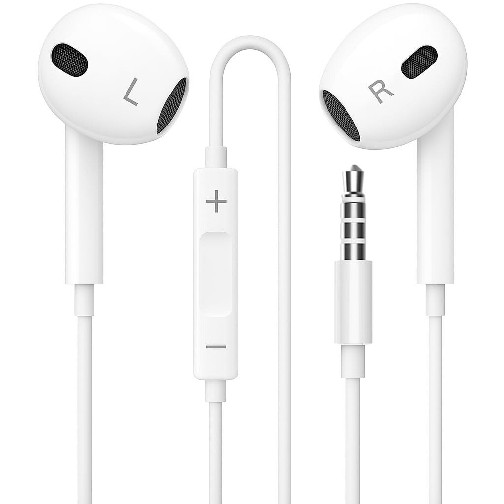 KP TECHNOLOGY In- Ear Earphones for Samsung Galaxy A04s / A04e / A23 / A11 / A03s / A02s / A22 / A40 / A41 / A42 / A50 / A51 / A52 / A52s with In-Line Remote Control