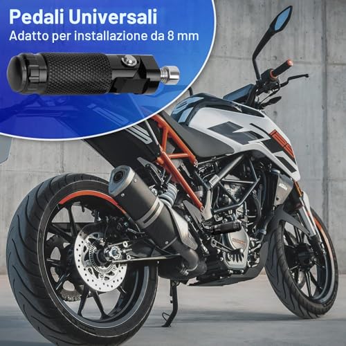 Cale Motorcycle Foot Folding 90° Universal 8mm Bicycle Mount Aluminium Black