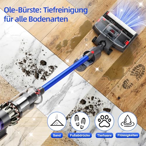 Traumheim Vacuum Cleaner Brush Set Compatible for Dyson V7/V8/V10/V11/V15, 2-IN-1 Electric Floor Brush with Tank for Clean and Dirty Water, Simultaneous Suction and Cleaning