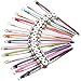 Soleebee Multicolor Adjustable Alloy Leather Beads Snap Button Bracelet Fit 18mm Charms (Pack of 15)