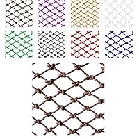 Child Safety Net,Kids Balcony Net Protection Fence Decor Climbing Woven Rope Truck Cargo Trailer Netting, for Outdoor Railings Stairs Playground Children Indoor Brown 6mm,4cm (Size : 15)
