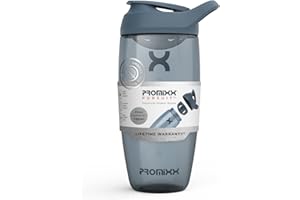 Promixx Pursuit Protein Shaker Bottle (24 oz) – Silent No-Ball Mixer, Leak-Proof Lid, BPA/BPS & Phthalate-Free ECOZEN – Easy-Clean Shaker Cup for Protein Shakes, Pre & Post-Workout Smoothies