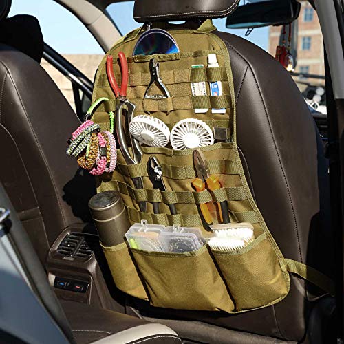 Honestptner Tactical Car Seat Back Organizer, Front Seat Storage
