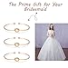 LOLIAS 6 Pcs Love Knot Bangle Bracelets Simple Cuffs Bridesmaid Bracelets for Women Stretch Bracelets,Rose-gold Tone