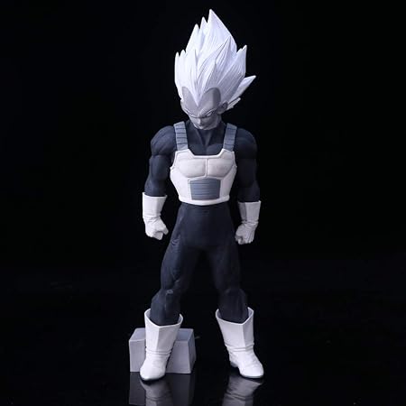 Amazon 玩具像ドラゴンボール玩具像漫画のキャラクターコレクションギフトサイヤ人のおもちゃモデルスーパーサイヤ人ベジータ33センチ白黒 おもちゃ雑貨 おもちゃ