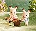 Calico Critters Hopscotch Rabbit Family and Baby Twins 6 Figures