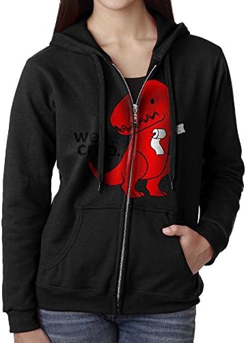 World 4 Dinosaur Clap Your Hands Women Casual Long Sleeve Hooded Zipper Hoodies Sweatshirt Coat With Fleece Winter Windproof Zipper Jacket